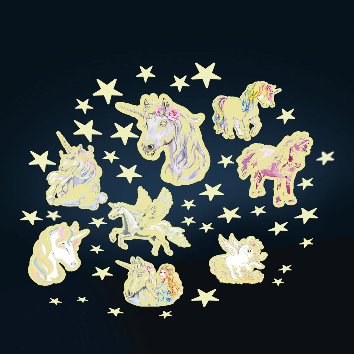 The Original Glowstars Company Glitter Stars & Unicorns