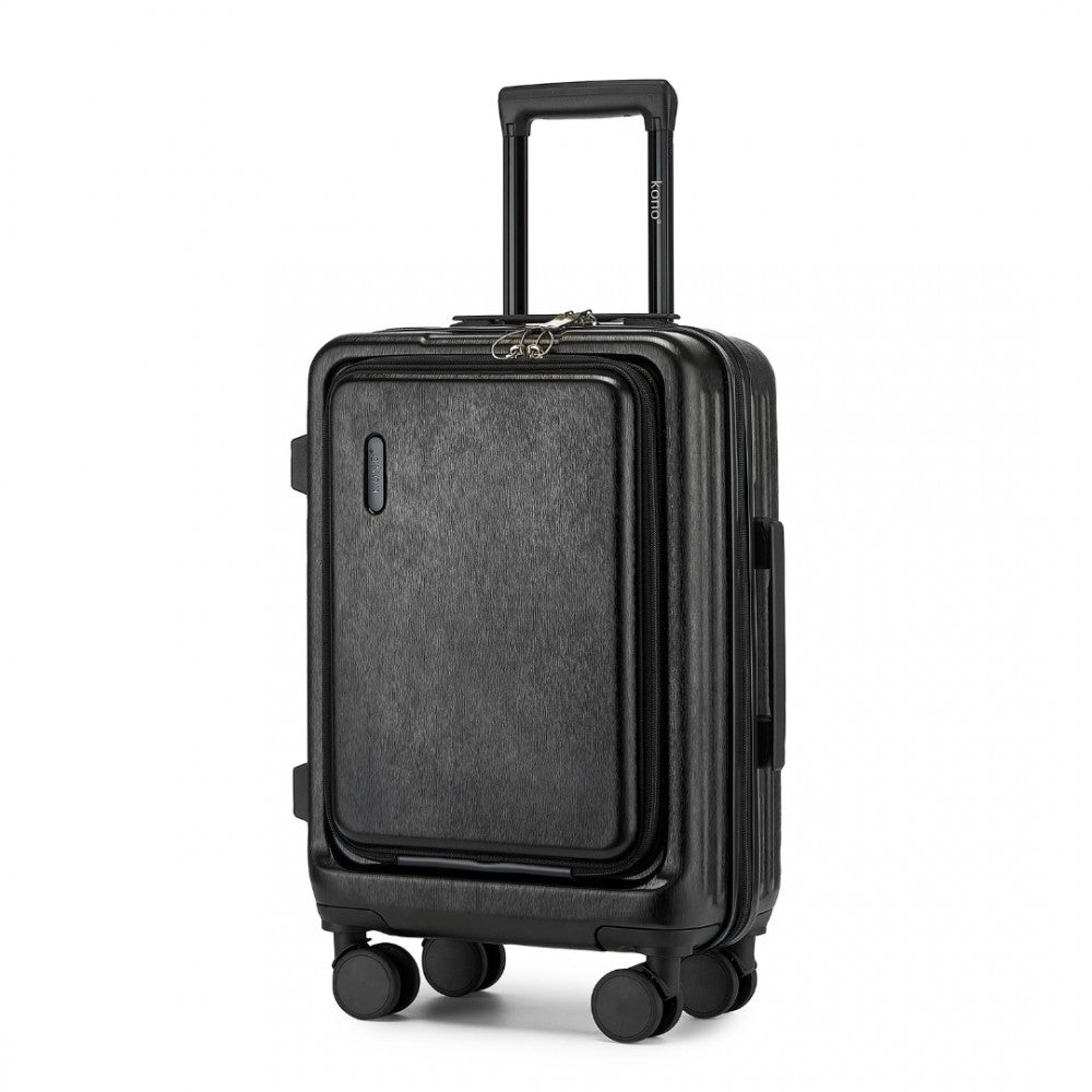 Kono 20 Inch Carry-On Hardshell Suitcase With TSA Lock & Front Laptop Compartment