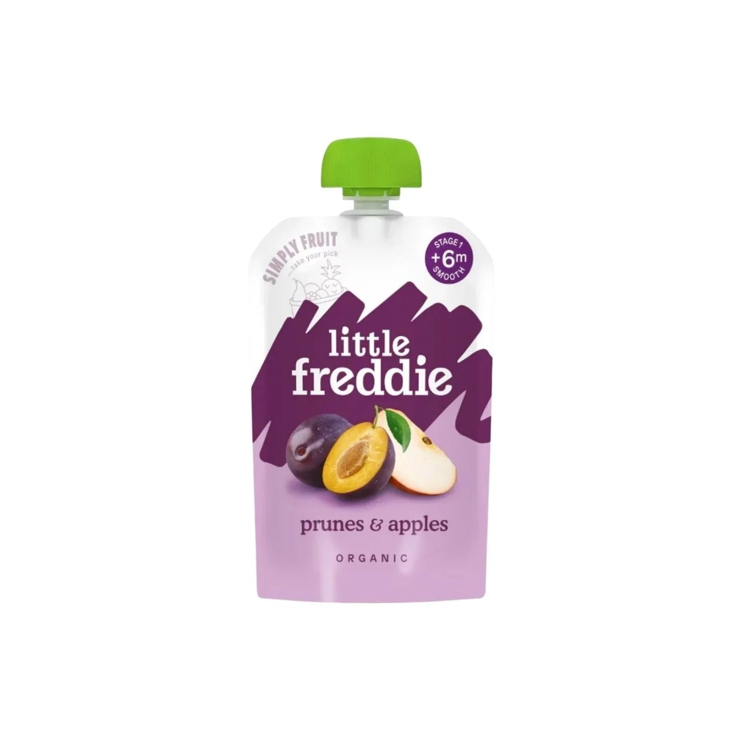 Little Freddie Organic Prunes & Apples Baby Food Pouch 6+ months 100g