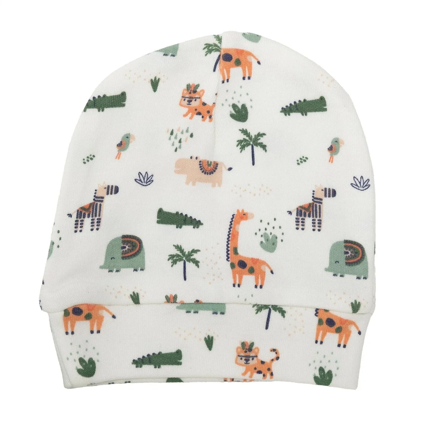 HelloBaby Baby Boy Footed Bottom & Hat & Jumpsuit - Ecru