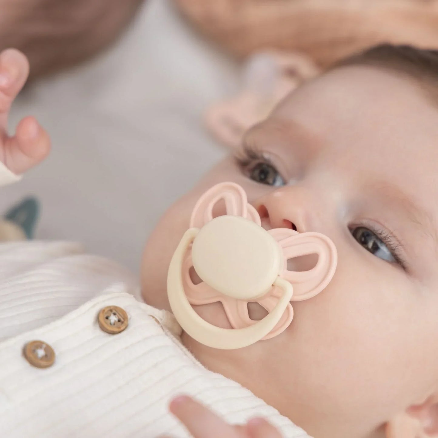 Mooma Clown & Butterfly Soothers 0-6 months Pack of 2 - Brownish Purple & Baby Pink