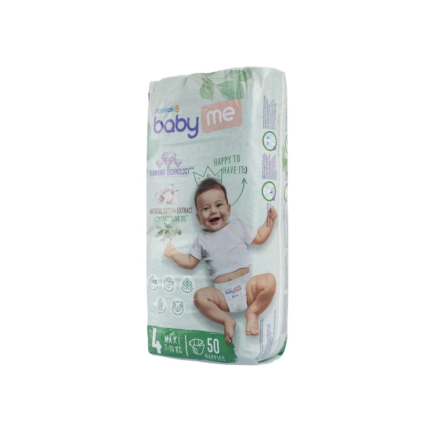 baby me Maxi Size 4 nappies - 50 nappies