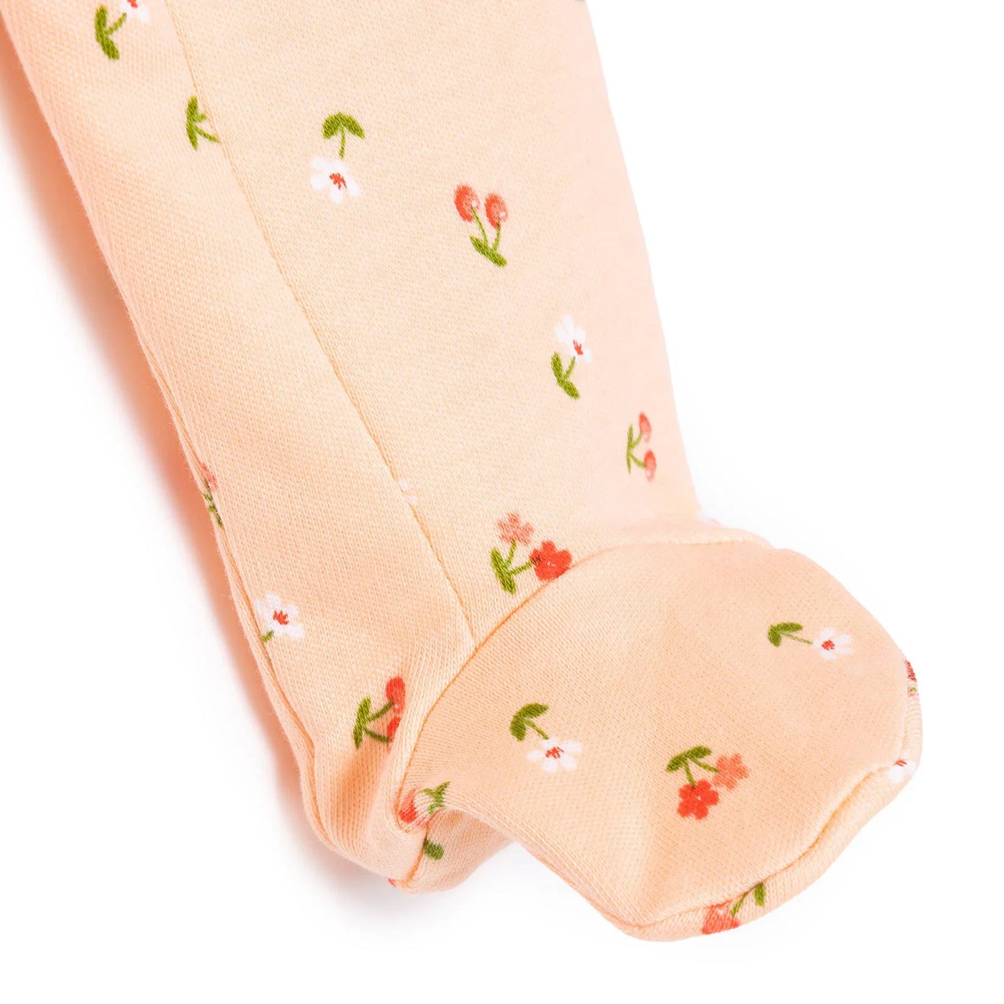 HelloBaby Newborn Footed Jumpsuit - Salmon