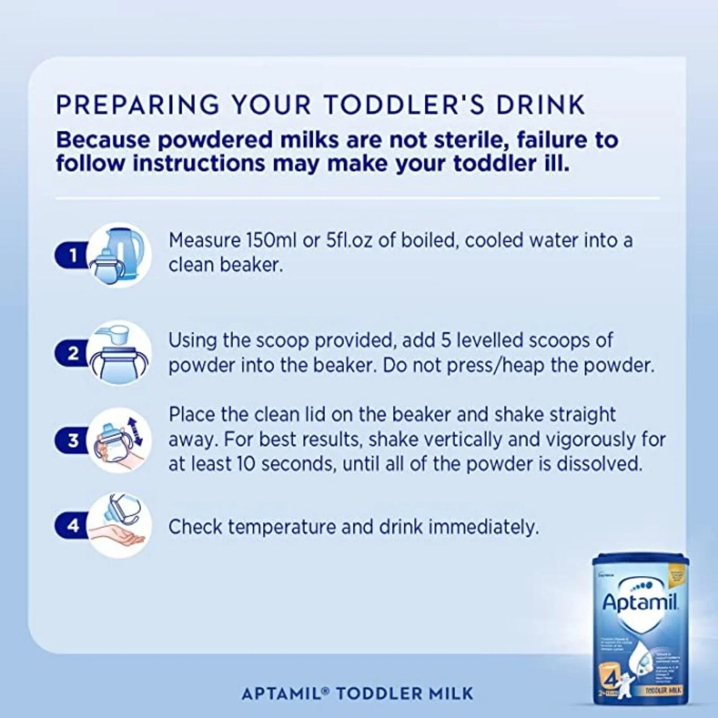 Aptamil 4 Growing Up Toddler Milk Formula 2+ years 800g