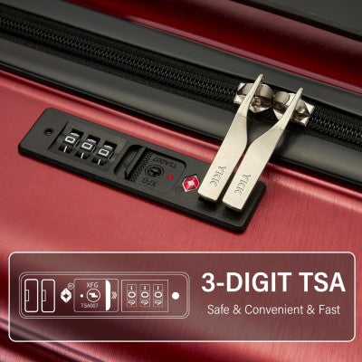 Kono 20 Inch Carry-On Hardshell Suitcase With TSA Lock & Front Laptop Compartment