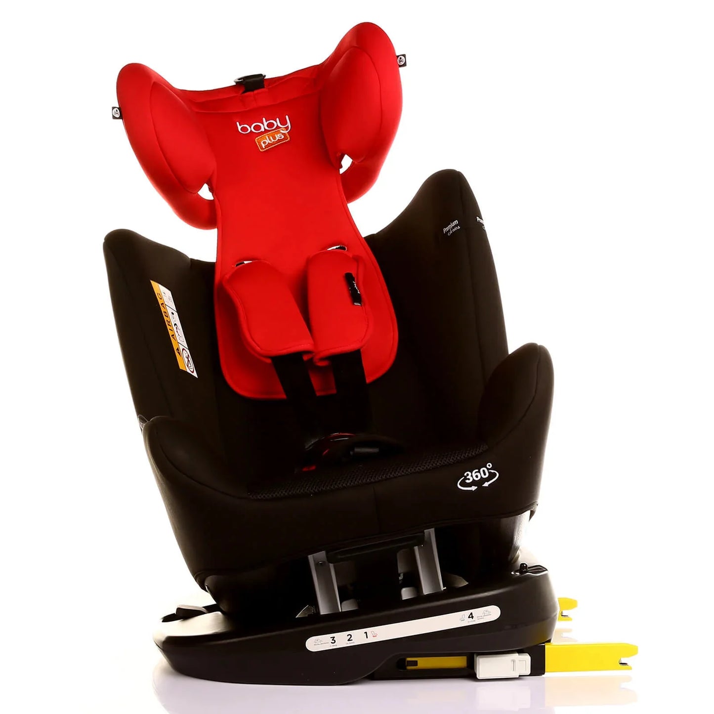 baby plus Orbitfix Group 0+/1/2/3 (Birt to 12 Years) Car Seat - Black Red