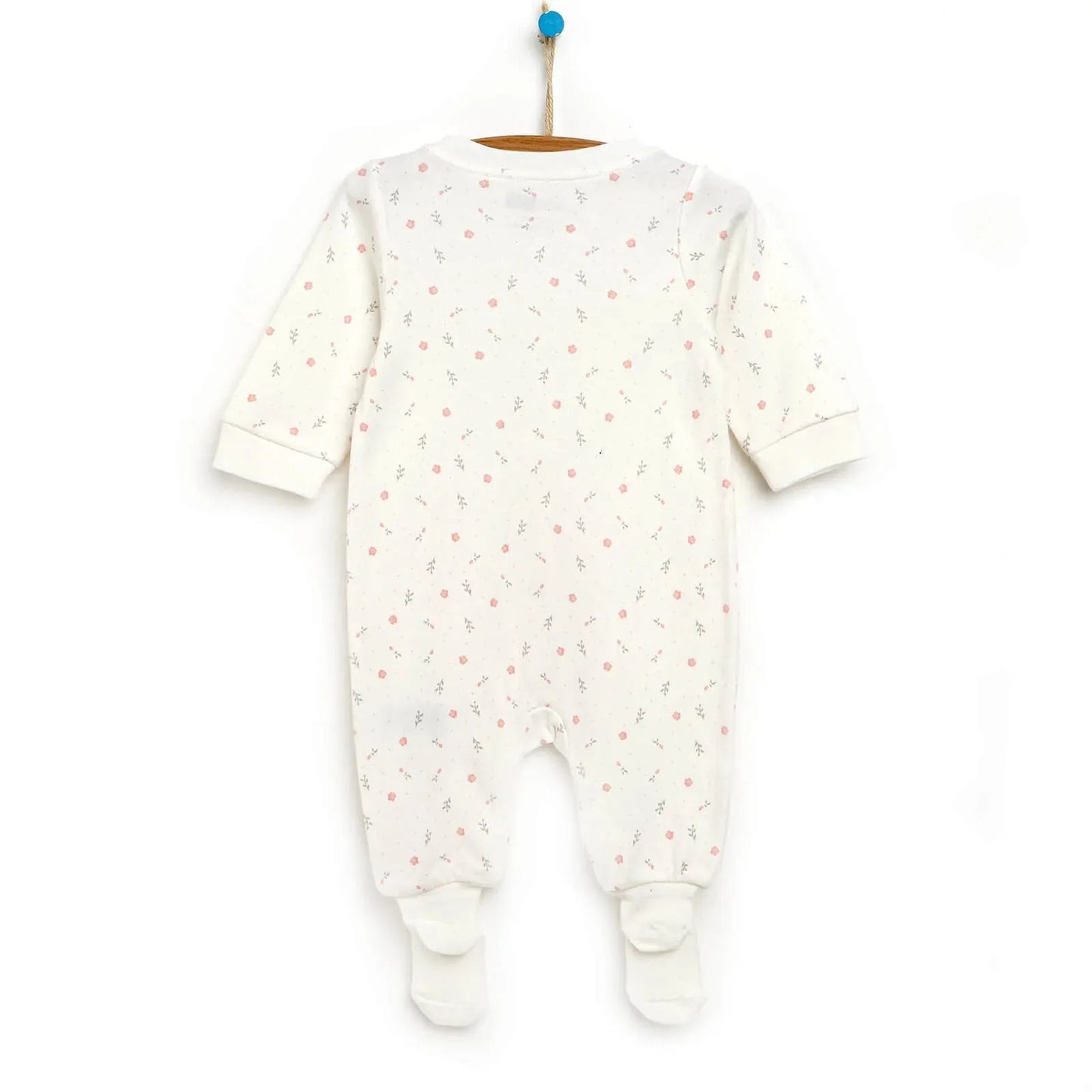 HelloBaby Newborn Baby Girl Footed Jumpsuit - White