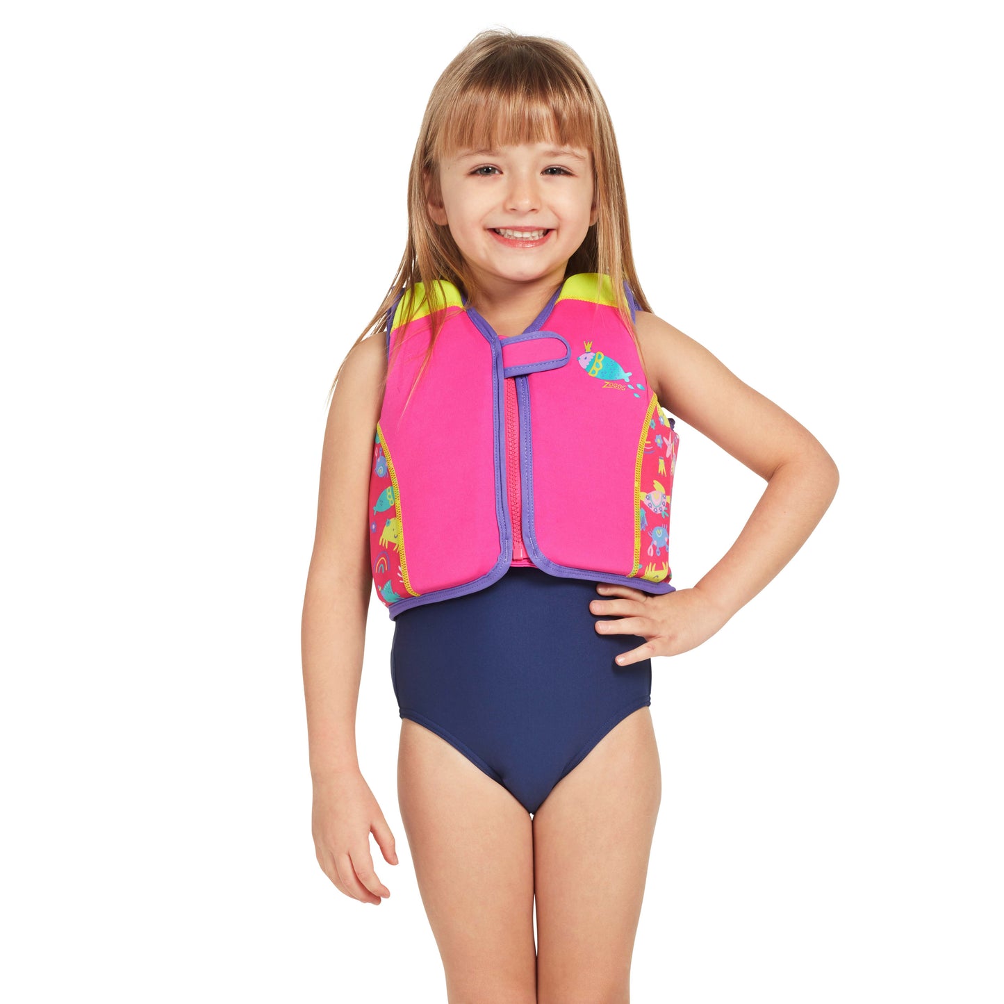Zoggs Swim Sure Jacket - Sea Queen * Pink (2-3 Years)