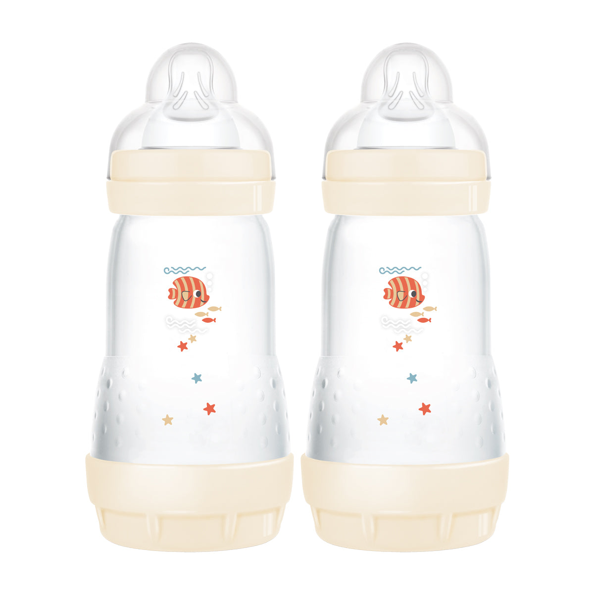 MAM Easy Start Colours Of Nature Bottles 260mls - Uni Peach (Pack of 2)
