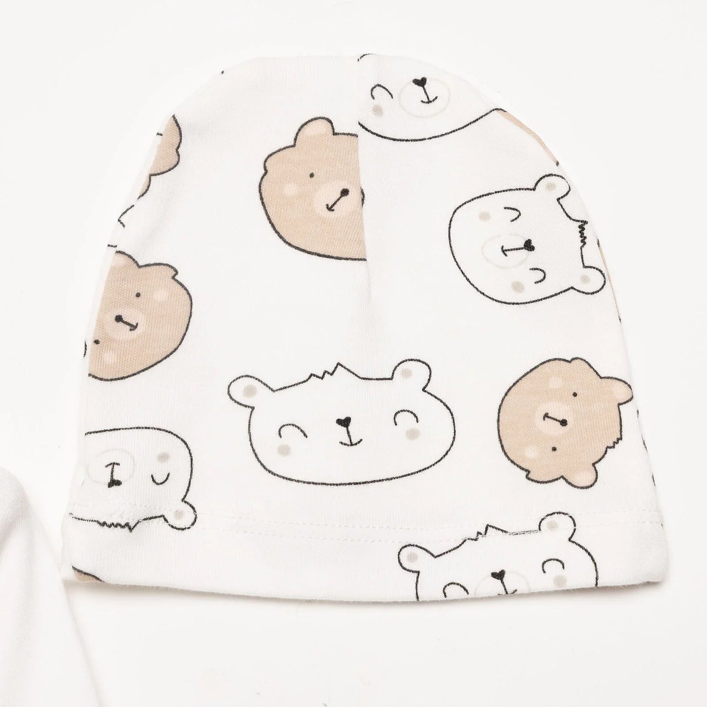 HelloBaby Boy Body-Footed Bottom-Hat - Ecru