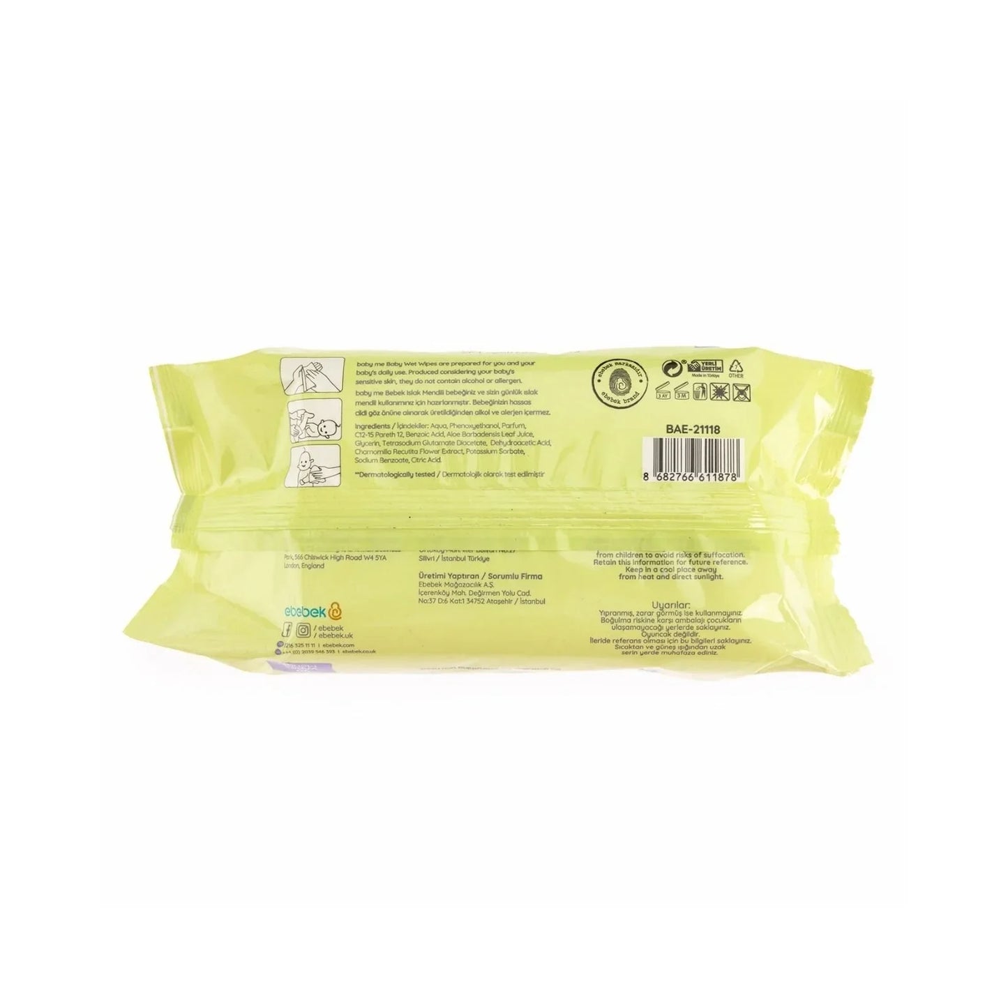 baby me Apple Scented Baby Wipes 90 pcs