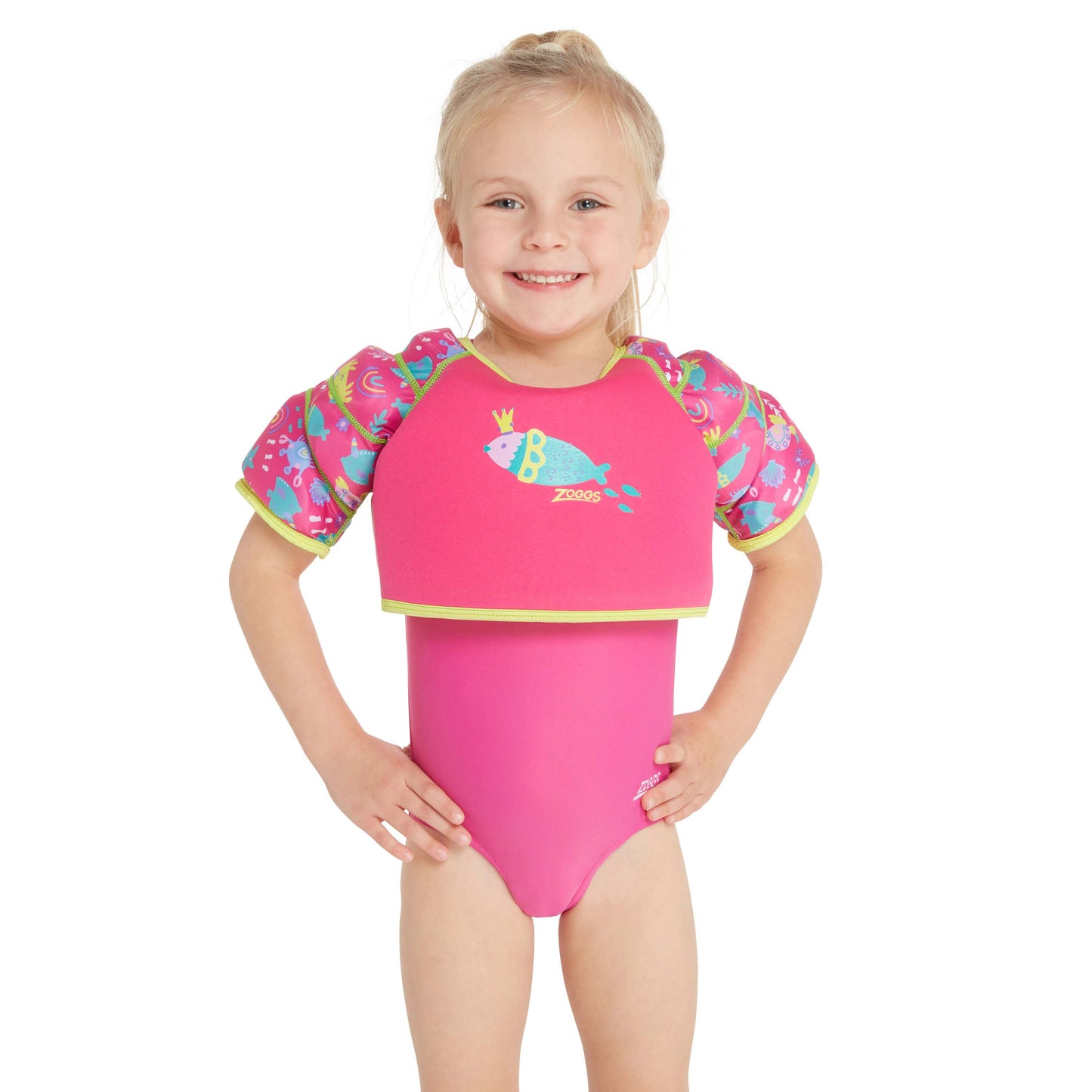 Zoggs Water Wings Swim Vest - Sea Queen * Pink (1 - 2 Years)