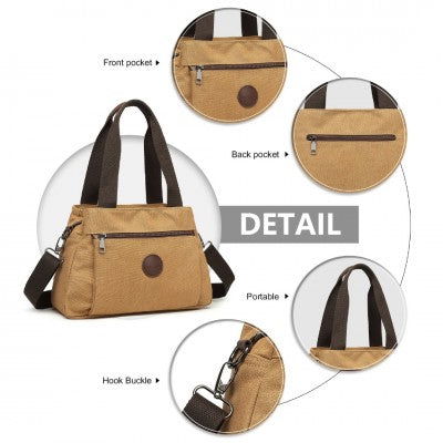 Canvas Multi-Functional Crossbody Baby Bag (Available in Black/Brown/Green/Grey/Khaki) - Little Lug