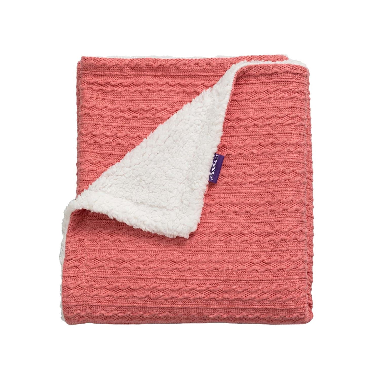 Clevamama Luxe Sherpa Baby Blanket (Available in Grey/Blue/Pink) - Little Lug