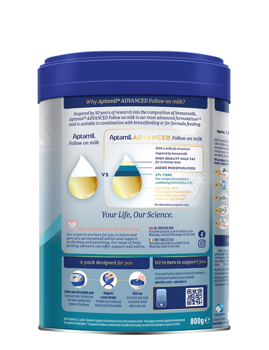 Aptamil Advanced 2 Follow On Milk Powder (6-12 months) - 800g