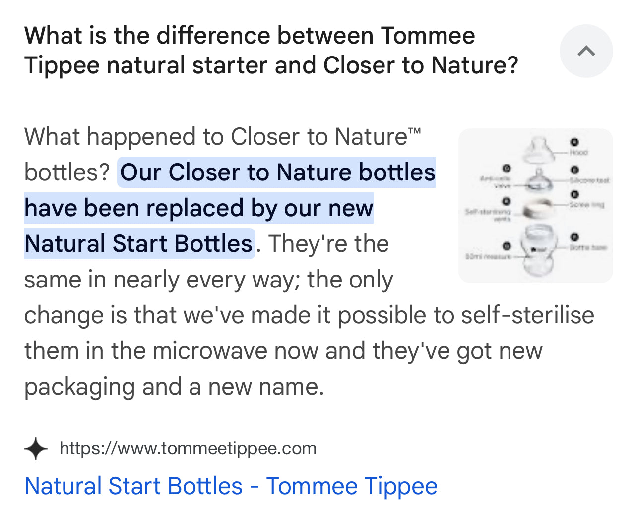 Tommee Tippee Easivent Bottle - 260mls (PACK OF 1 - SINGLE BOTTLE)