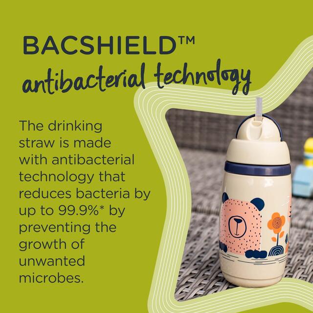 Tommee Tippee Insulated Straw Bottle - 12M+ (NEW Assorted Designs)