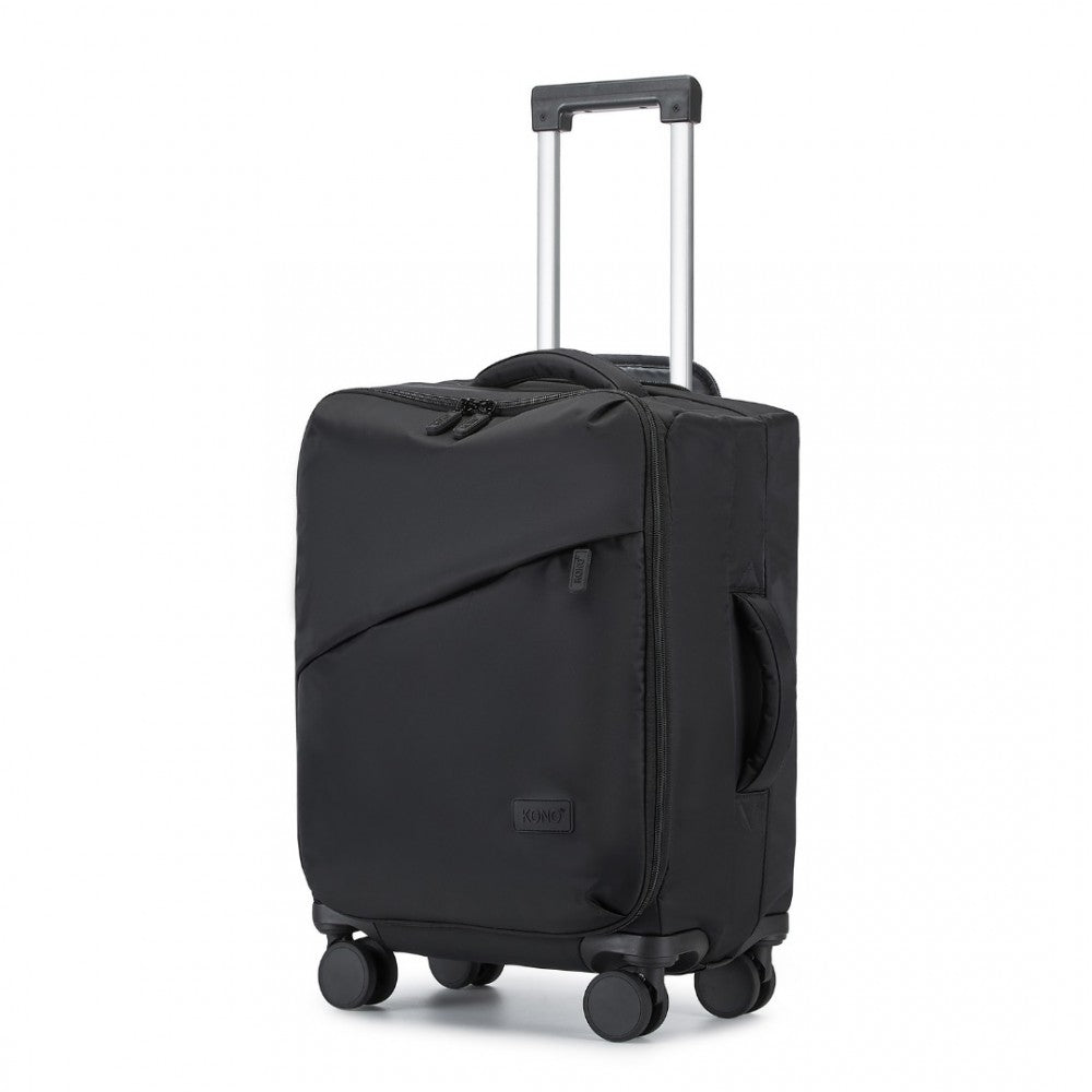 Kono 20 Inch Lightweight Soft Shell Carry-On Cabin Size Suitcase With TSA Lock And Separate Wet/Dry Compartment