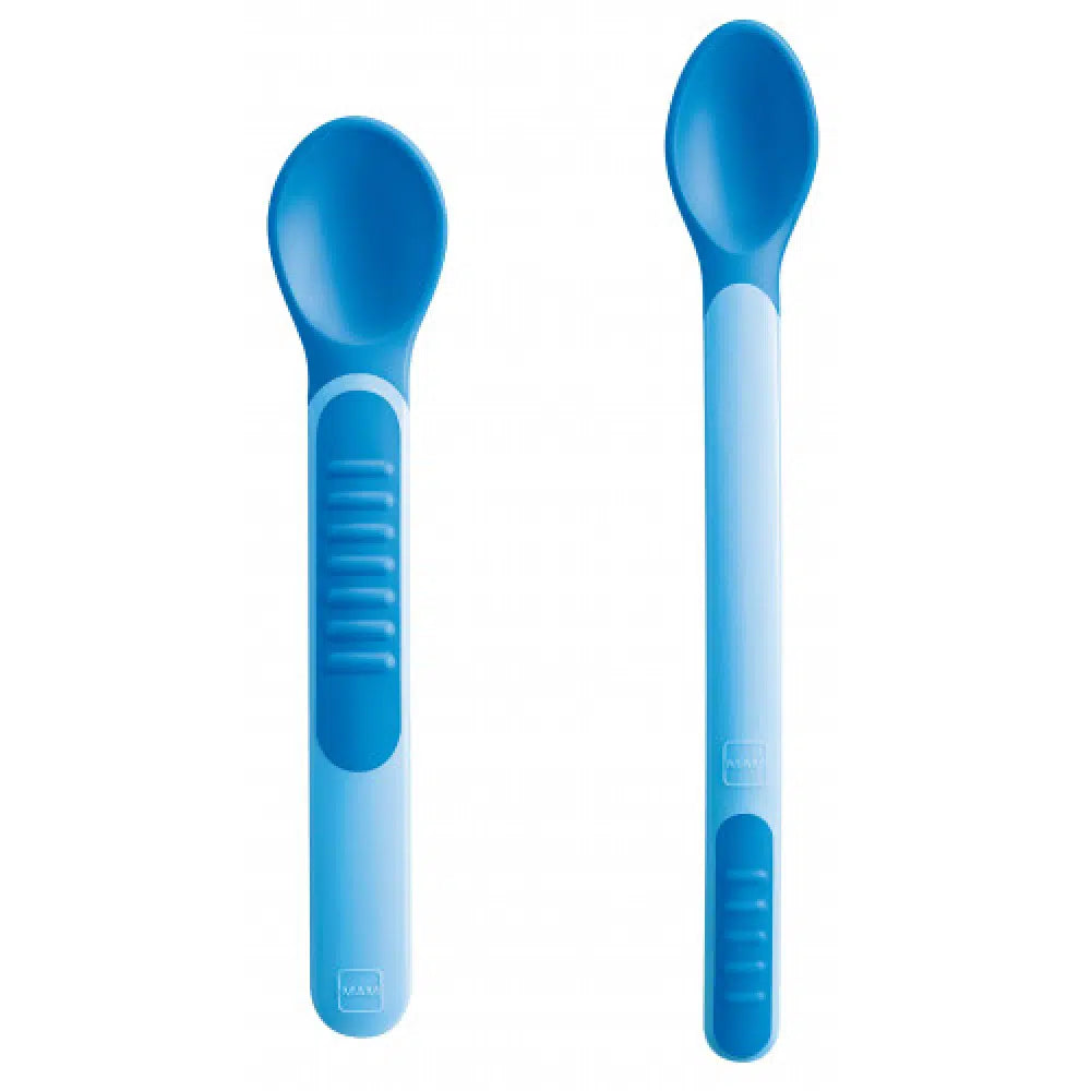 MAM Feeding Spoons & Cover - Blue (Pack of 2)