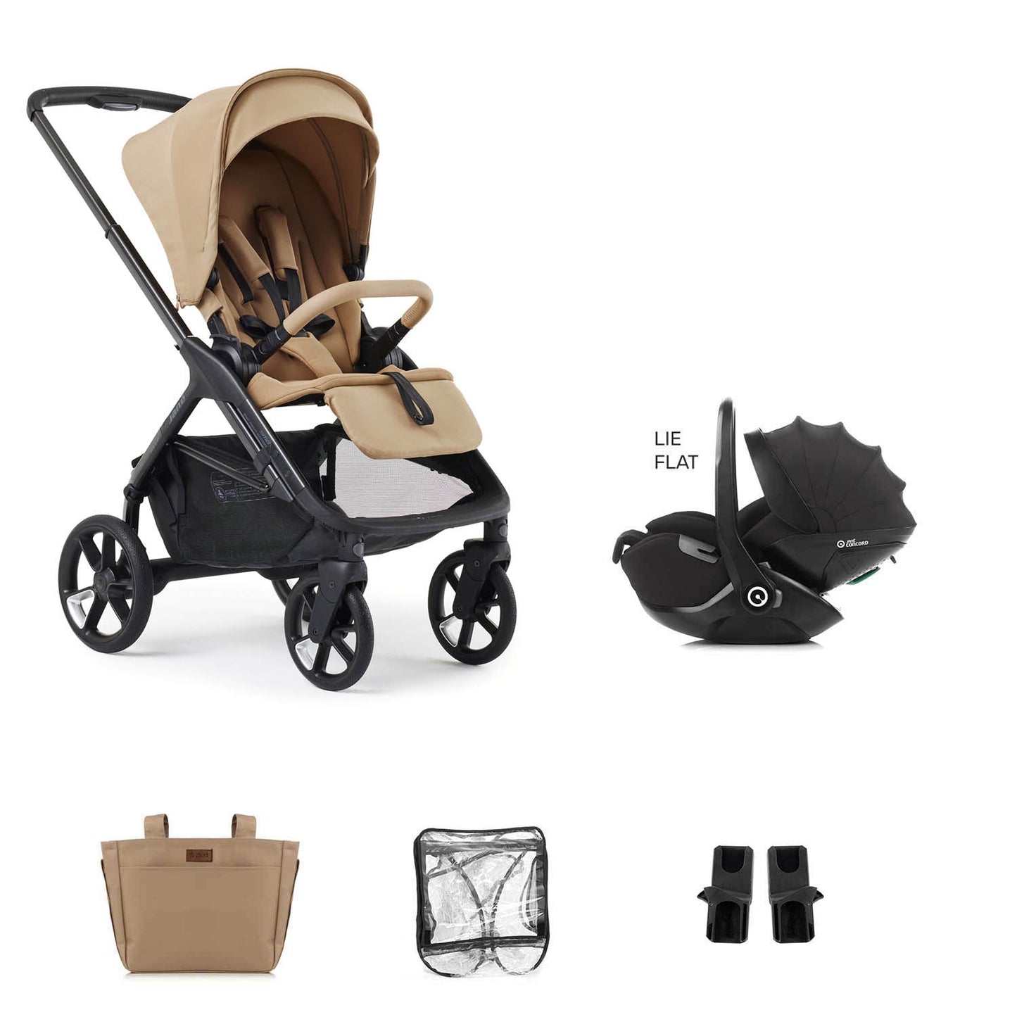 Jane Keep Pushchair + Kombibaby Lie-Flat 360 Car Seat Travel System