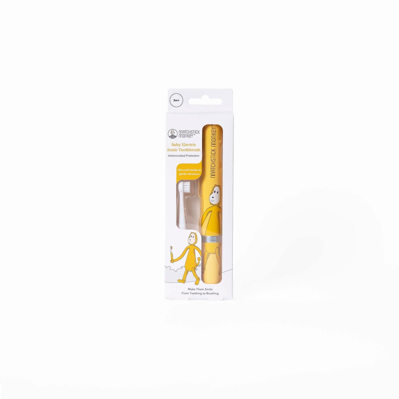 Matchstick Monkey Baby Electric Sonic Toothbrush (Available in Lion/Monkey/Giraffe Characters) - Little Lug
