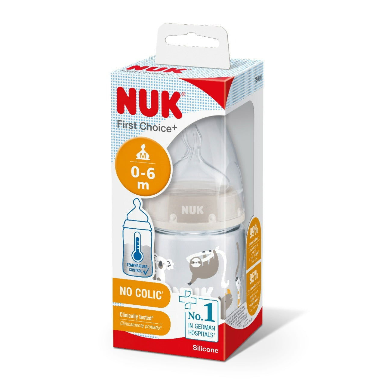NUK First Choice Plus SILICONE Teat Bottle 150mls - Little Lug
