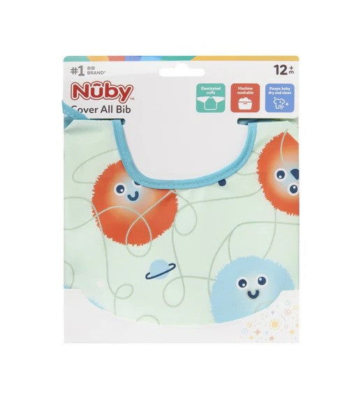 Nuby Cover All Bib - Blue - Little Lug