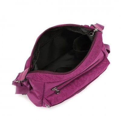 Three Way Multipurpose Shoulder Baby Bag With Double Zippers (Available in Black/Grey/Navy/Purple) - Little Lug