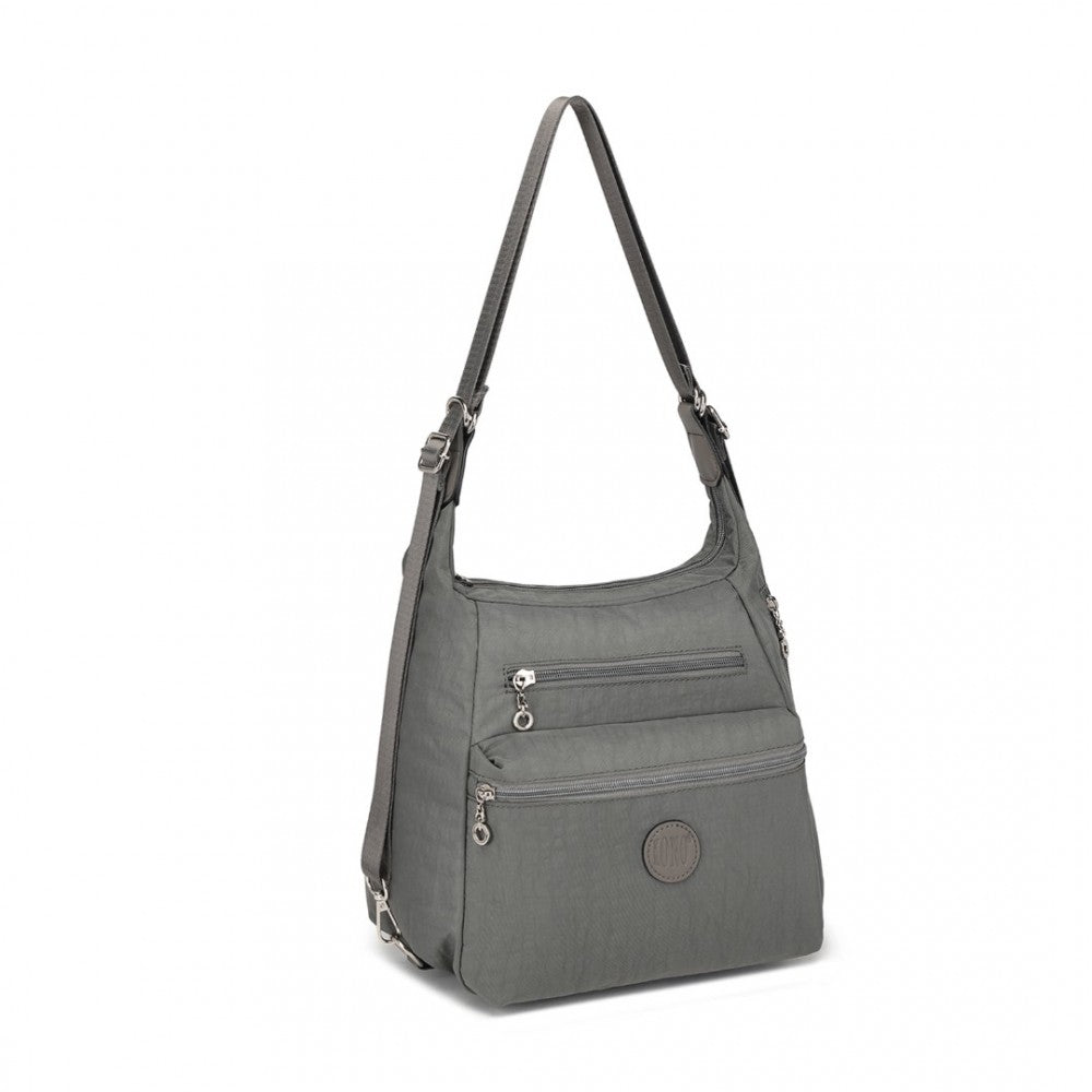Three Way Multipurpose Shoulder Baby Bag With Double Zippers (Available in Black/Grey/Navy/Purple) - Little Lug
