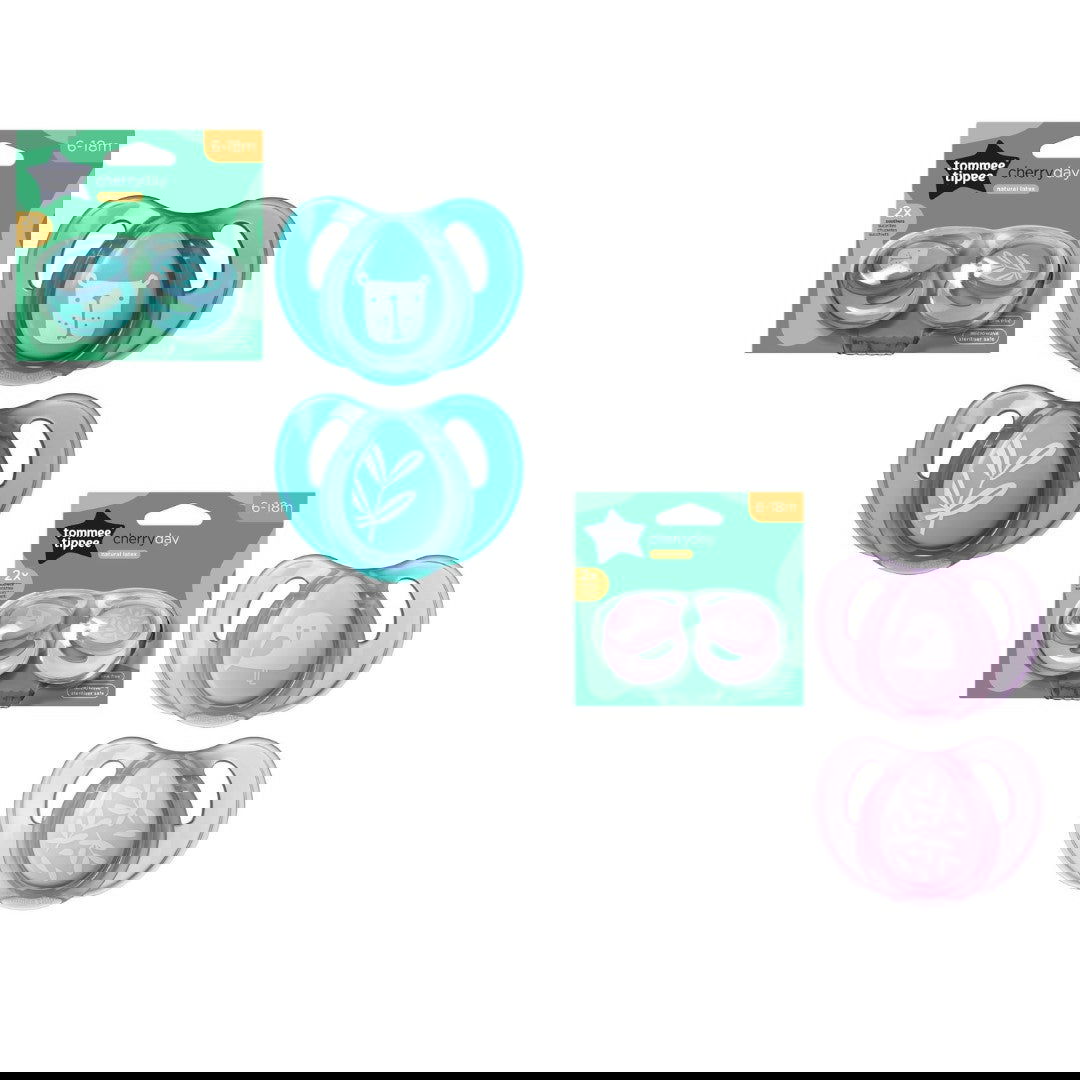 Tommee Tippee Cherry Day Soothers (6-18 Months) - Pack of 2 - Little Lug