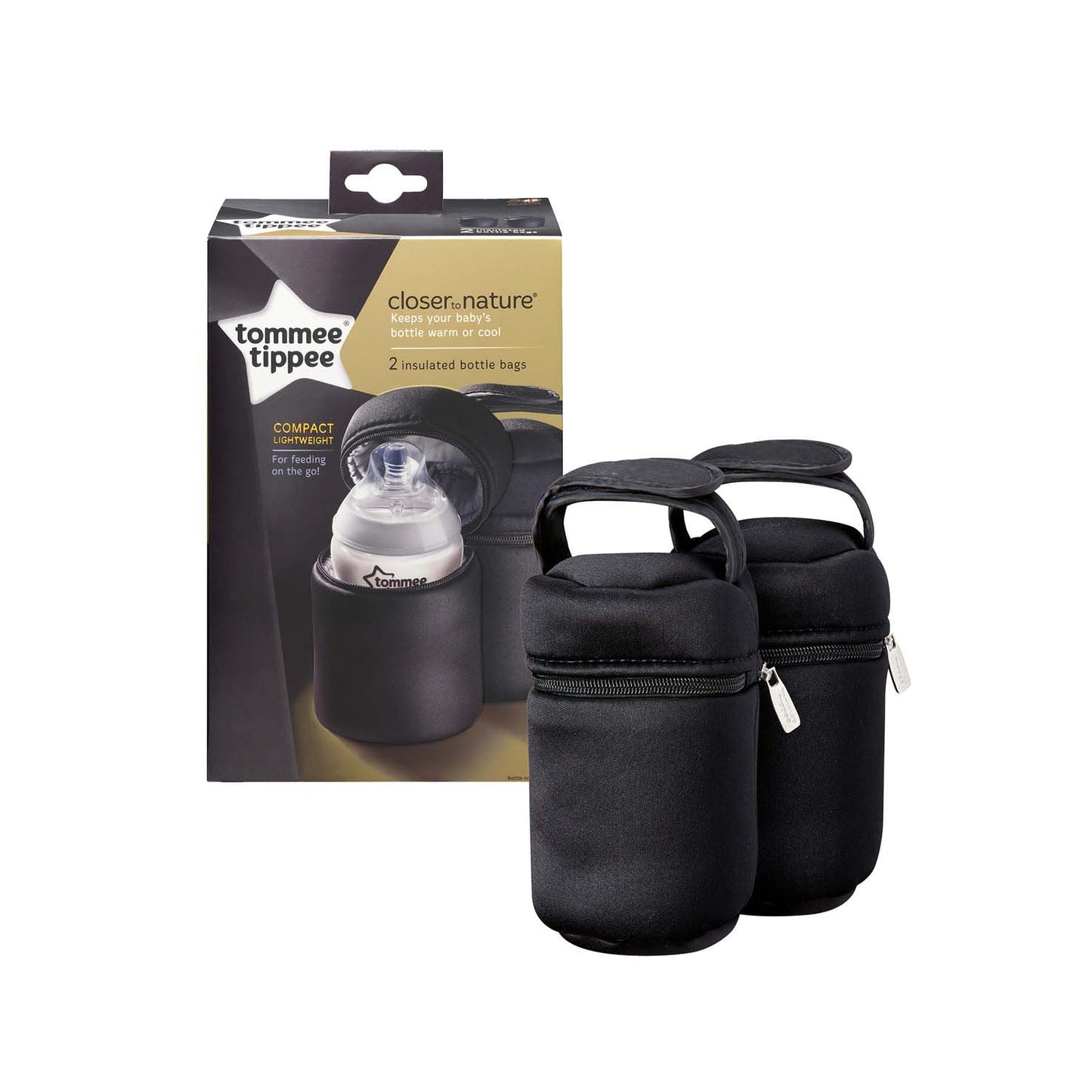 Tommee Tippee Closer To Nature Insulated Bottle Bags (Pack of 2) - Little Lug