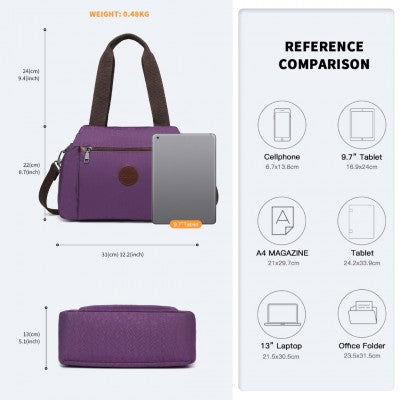 Waterproof Multi-Functional Crossbody Baby Bag (Available in Black/Grey/Purple) - Little Lug