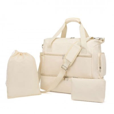 Waterproof Multi-Pocket Travel/Hospital Bag Set (Available in Grey/Beige) - Little Lug