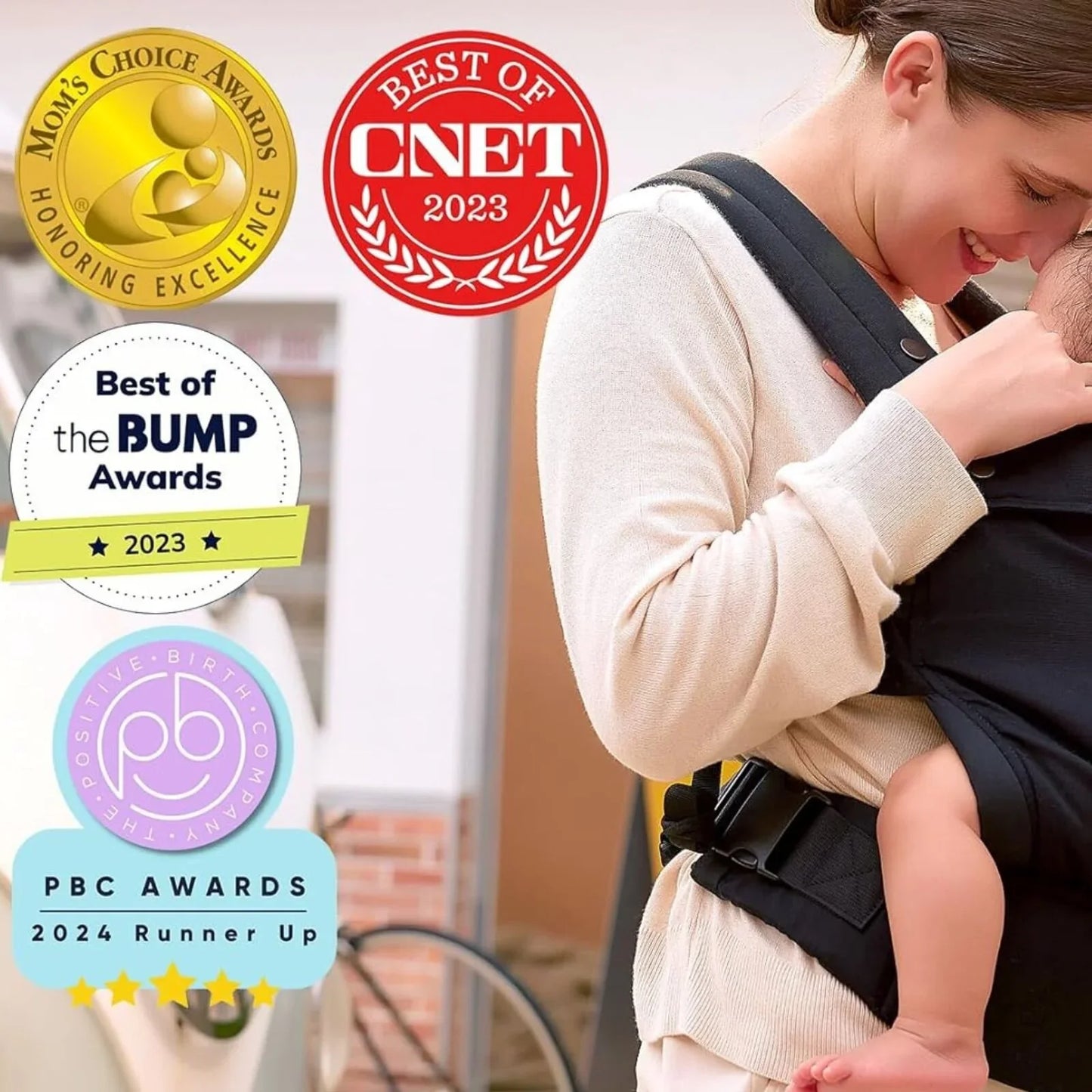 Momcozy Baby Carrier Newborn to Toddler Cotton - Black