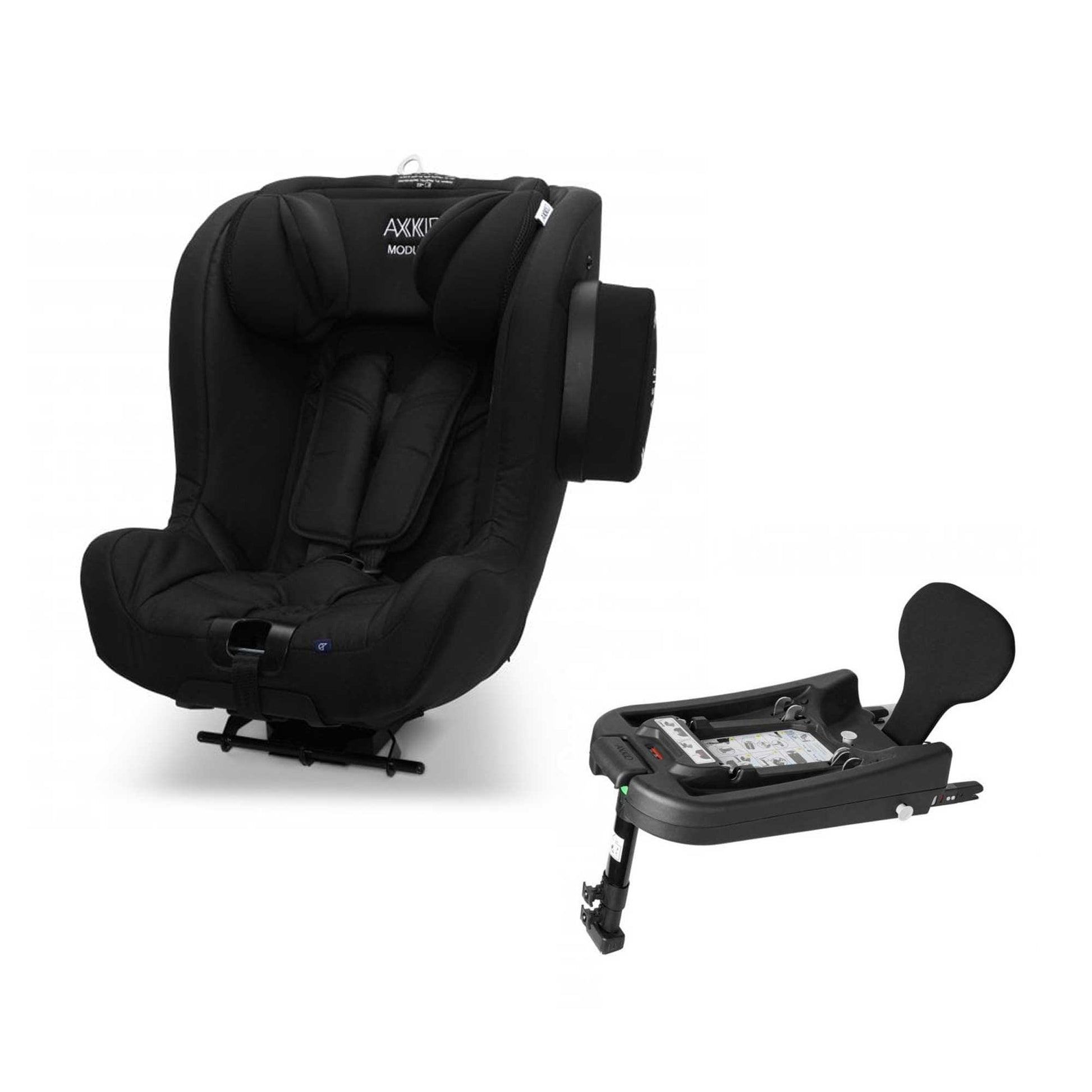 Axkid Modukid i-Size Car Seat & Enviro Base in Shell Black