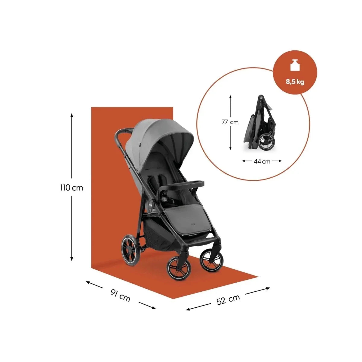 Hauck Shop N Care Stroller - Grey