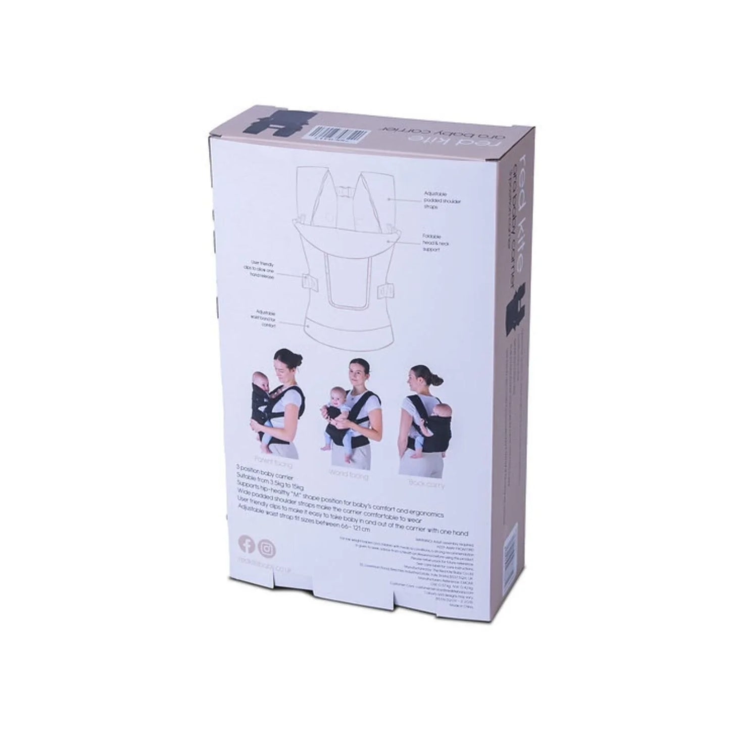 Red Kite Ara Travel Baby Carrier - Black