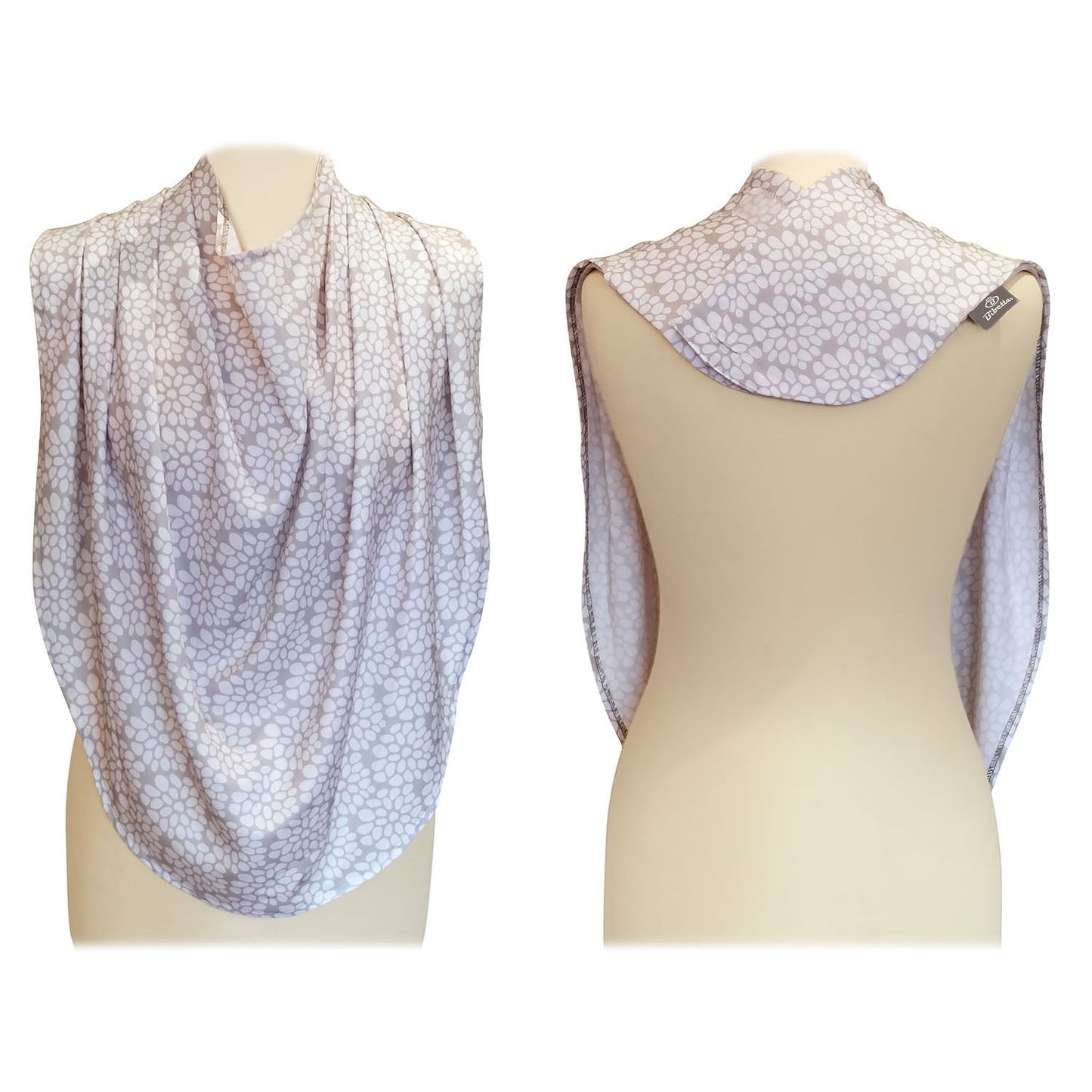 Breastfeeding Cover - Discreet and Stylish Nursing Scarf in Light Grey