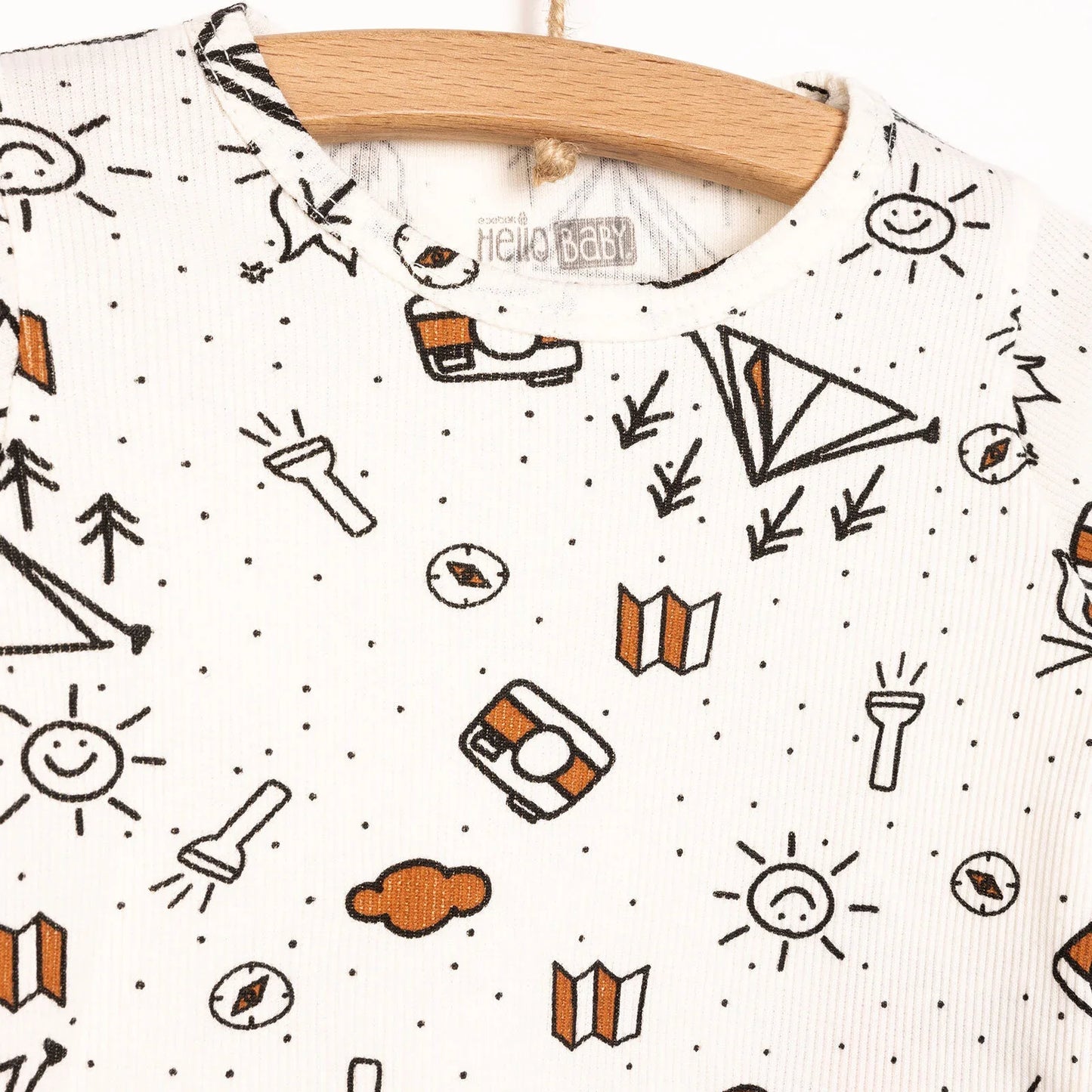 HelloBaby Baby Boy Long Sleeve Pyjamas - Ecru