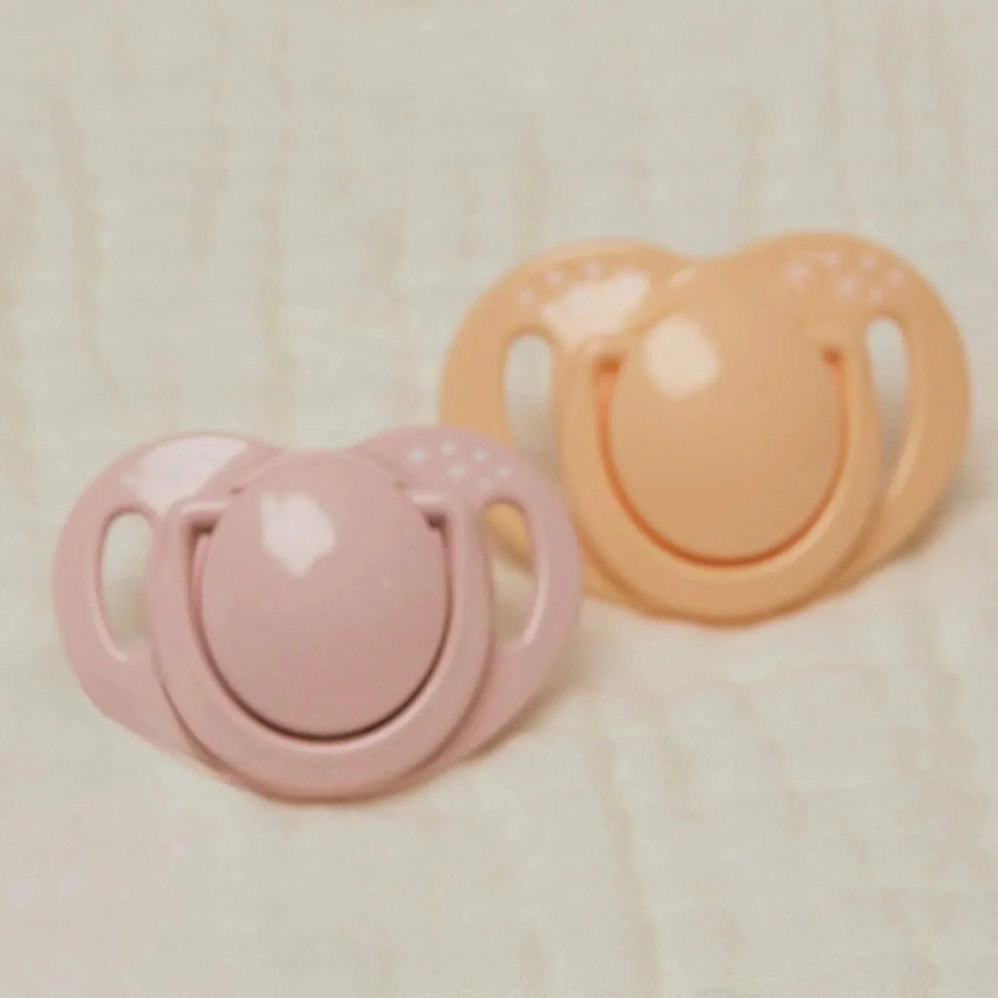 Mamajoo Orthodontic Soothers with Steriliser Box 6+ months Pack of 2 - Powder Pink & Blush