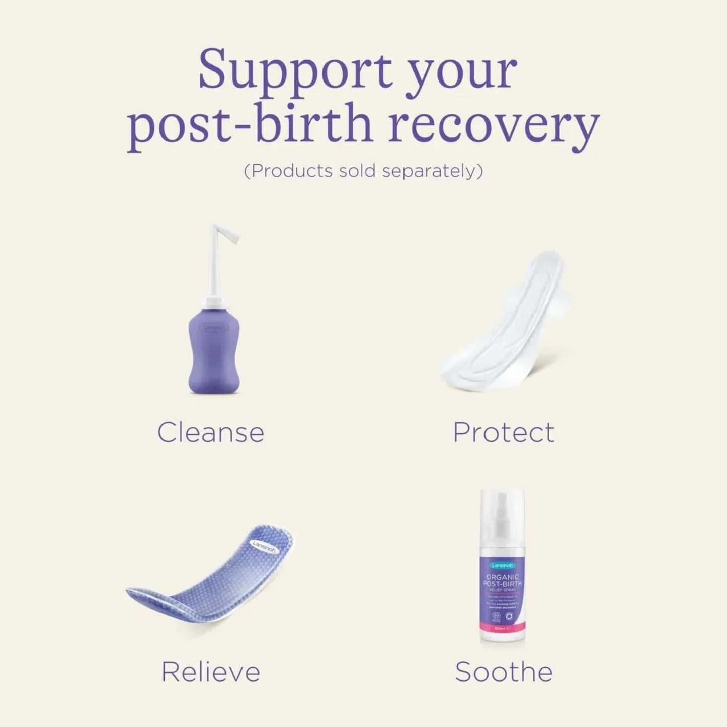 Lansinoh Discreet & Absorbent Maternity Pads for 2+ weeks Postpartum 12 pcs