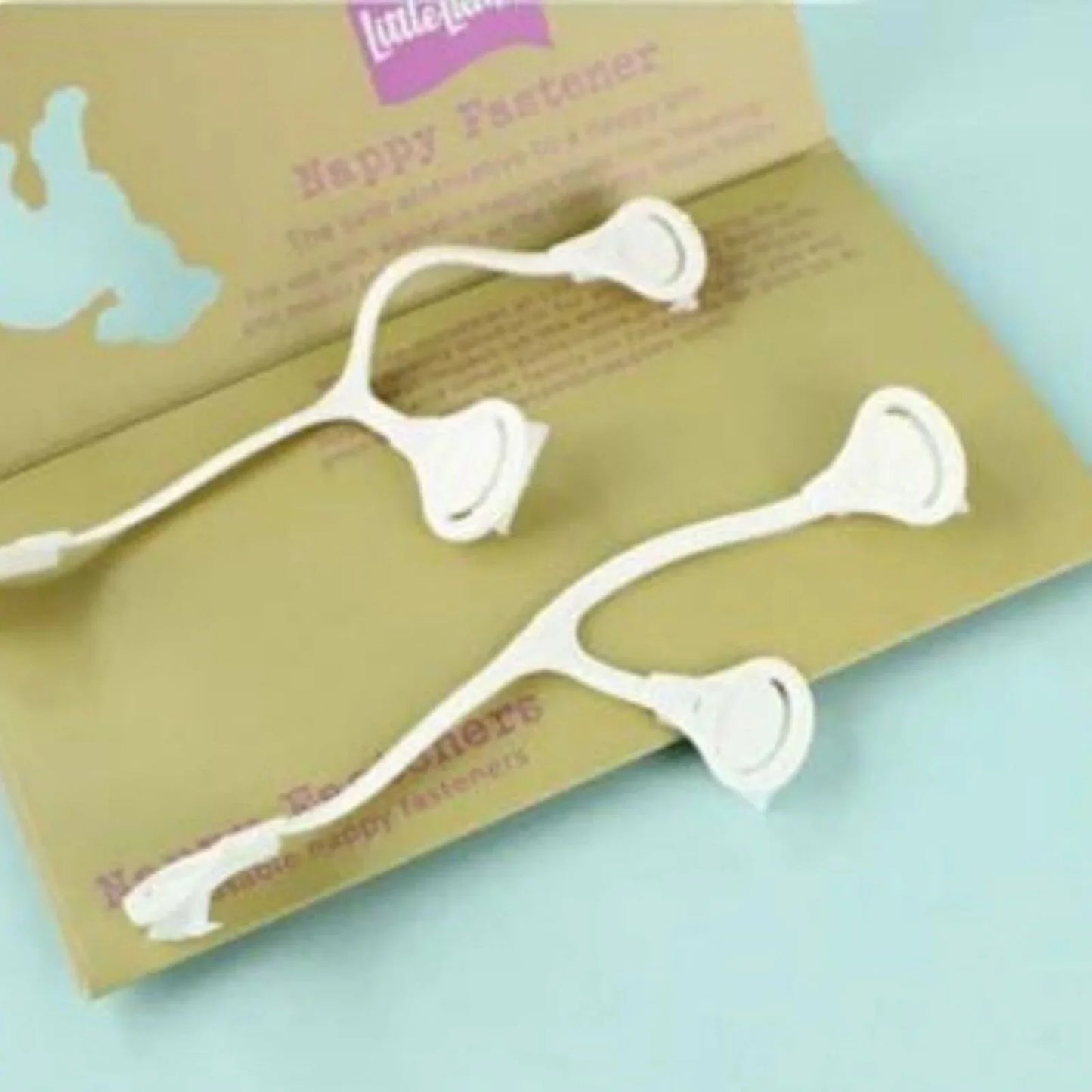 Nappi Nippas No Pin Fasteners for Terry Nappies 3 pcs - White