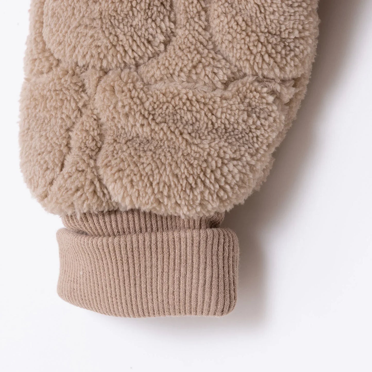 Midimod Newborn Welsoft Footless Jumpsuit - Beige