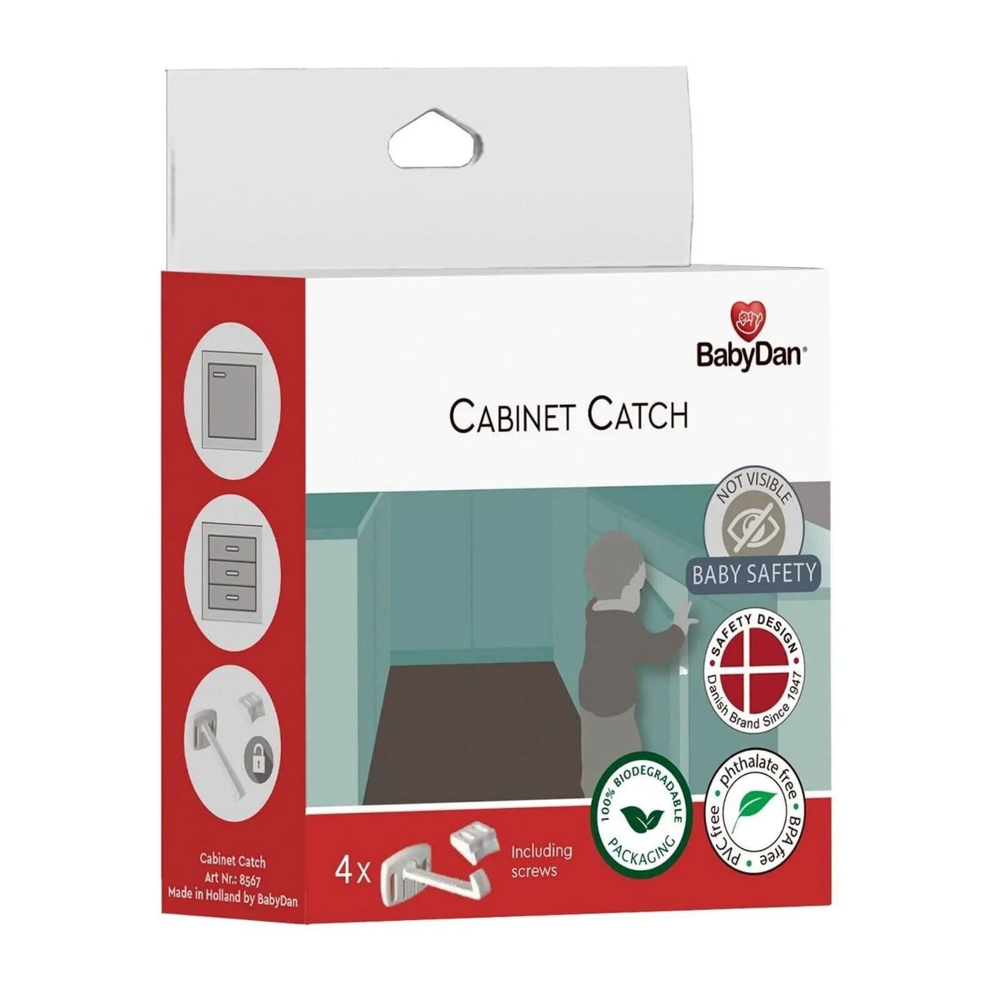 BabyDan Cupboard & Drawer Locks, Pack of 4