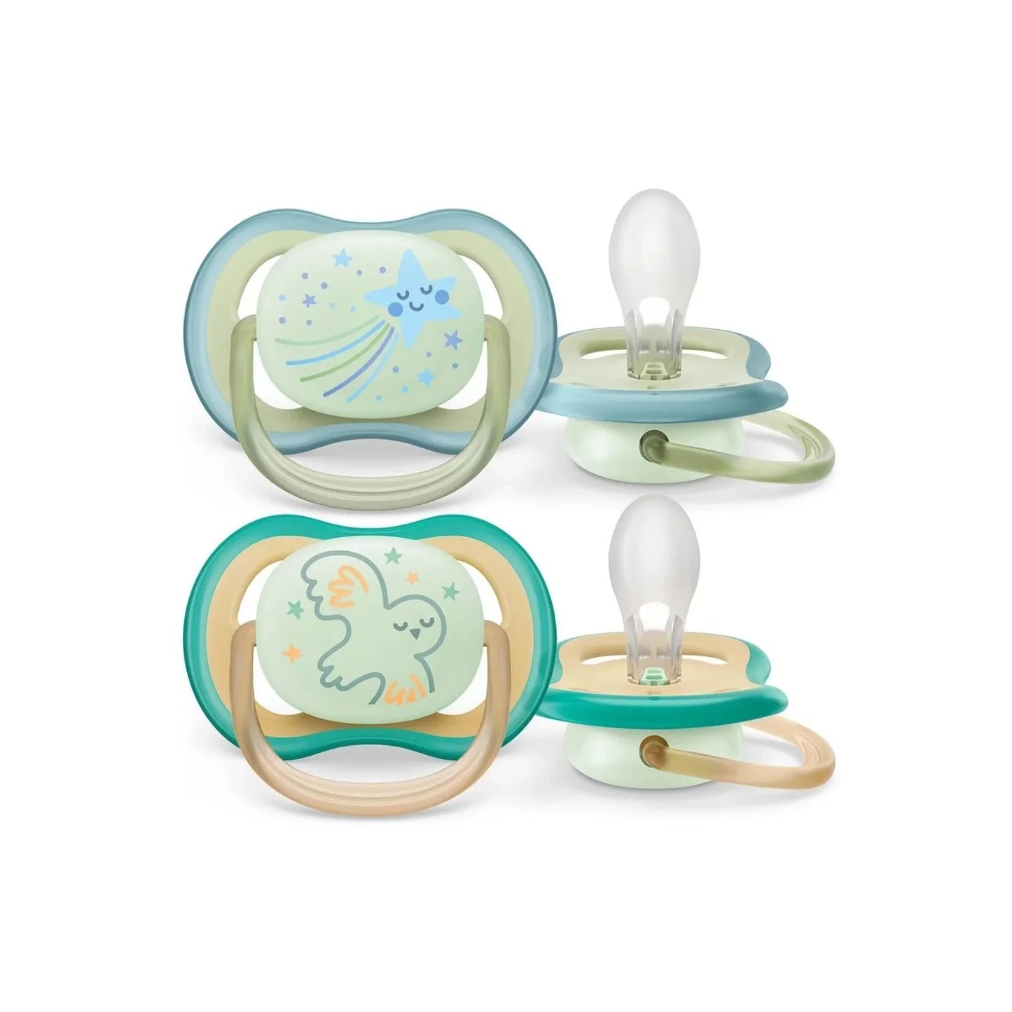 Philips Avent Ultra Air Night Soother 0-6 months Pack of 2