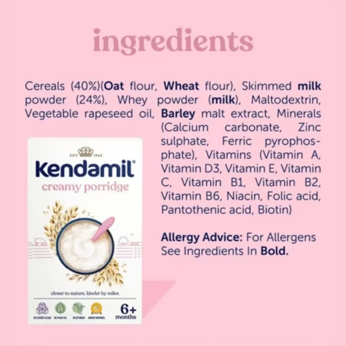 Kendamil Creamy Oat Porridge 6+ months 150g