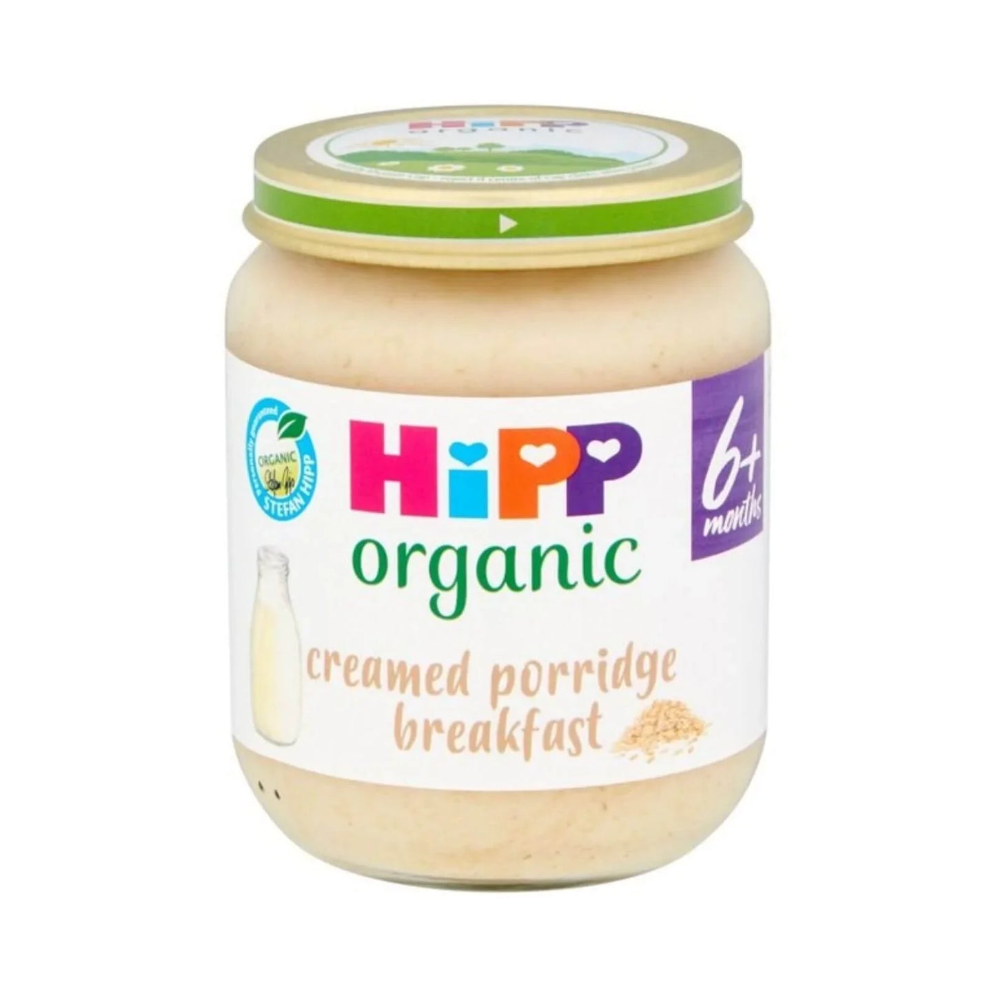 HiPP Organic Creamed Porridge Breakfast Baby Food Jar 6+ months 125g