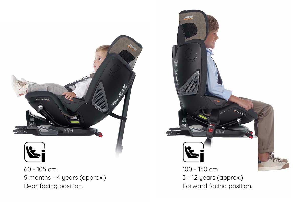 Jane Groowy + Nest i-Size Car Seat 40-150cm, 0-12 Years ERF