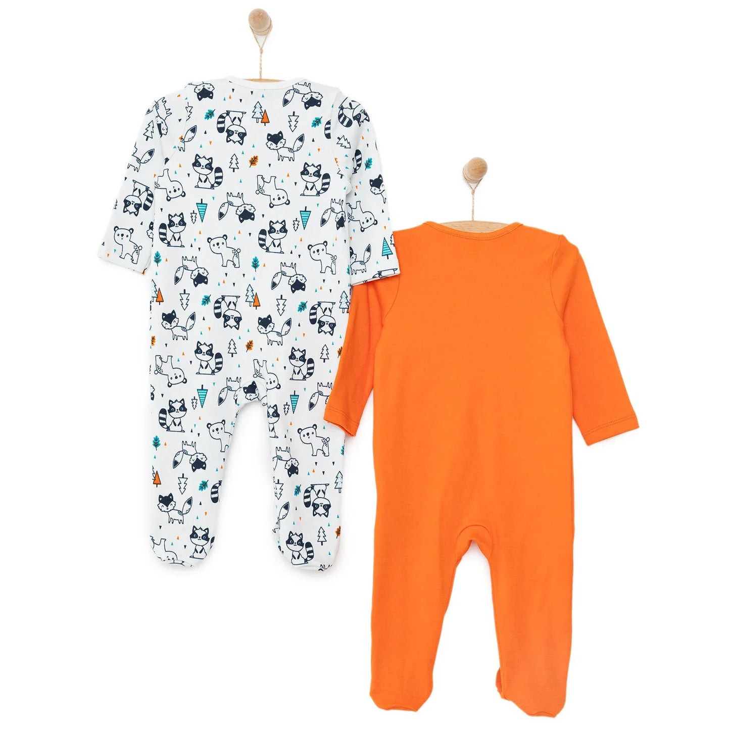 HelloBaby  Baby Boy Footed Newborn Jumpsuit - Light Grey