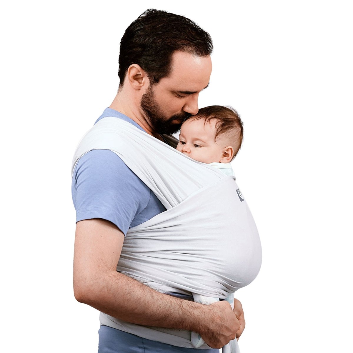Gaia Carry Stretchy Baby Wrap Organic Cotton - Silver Grey
